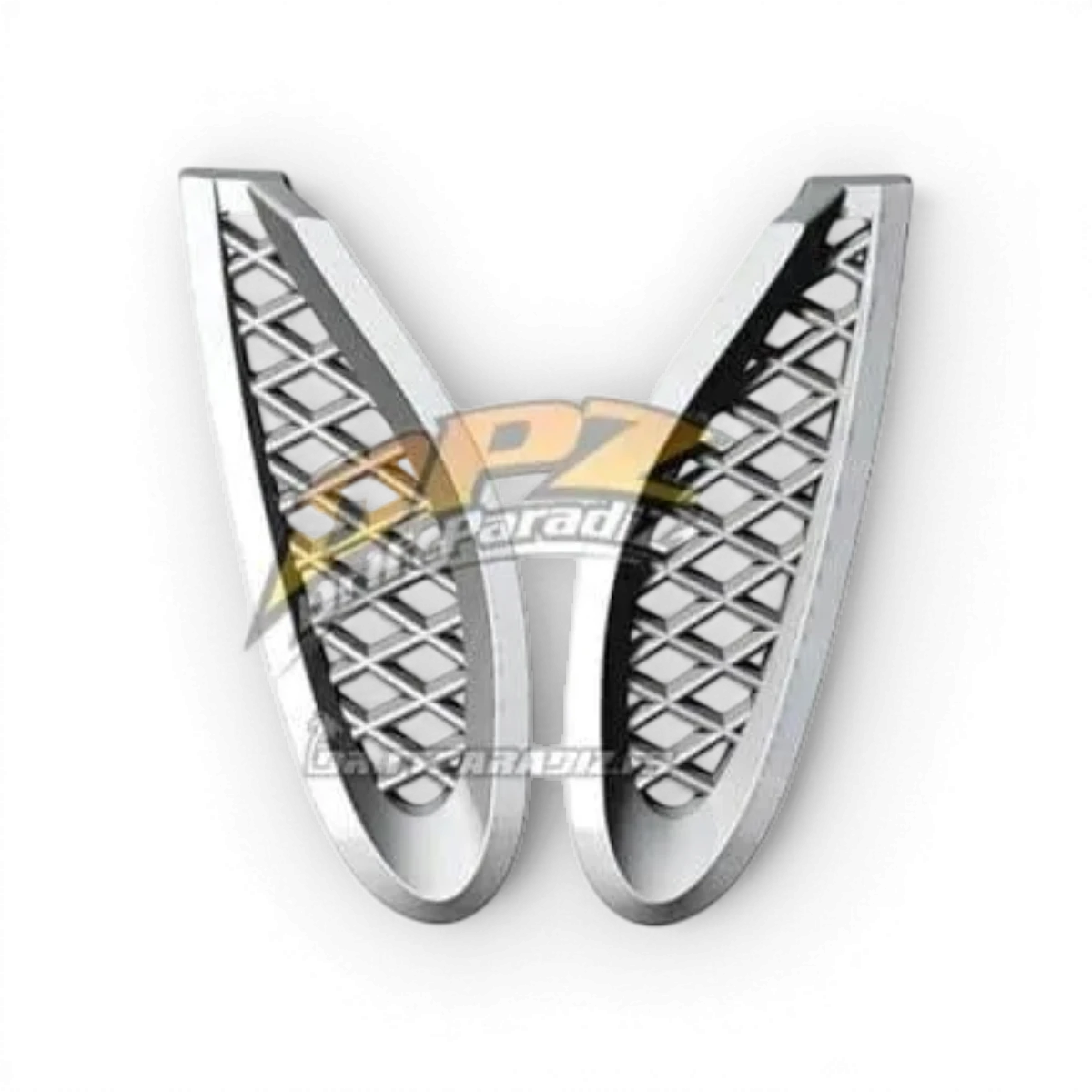 Grille latérale pour Toyota Supra A90, pièce de customisation, avec détails en métal noir et design moderne.