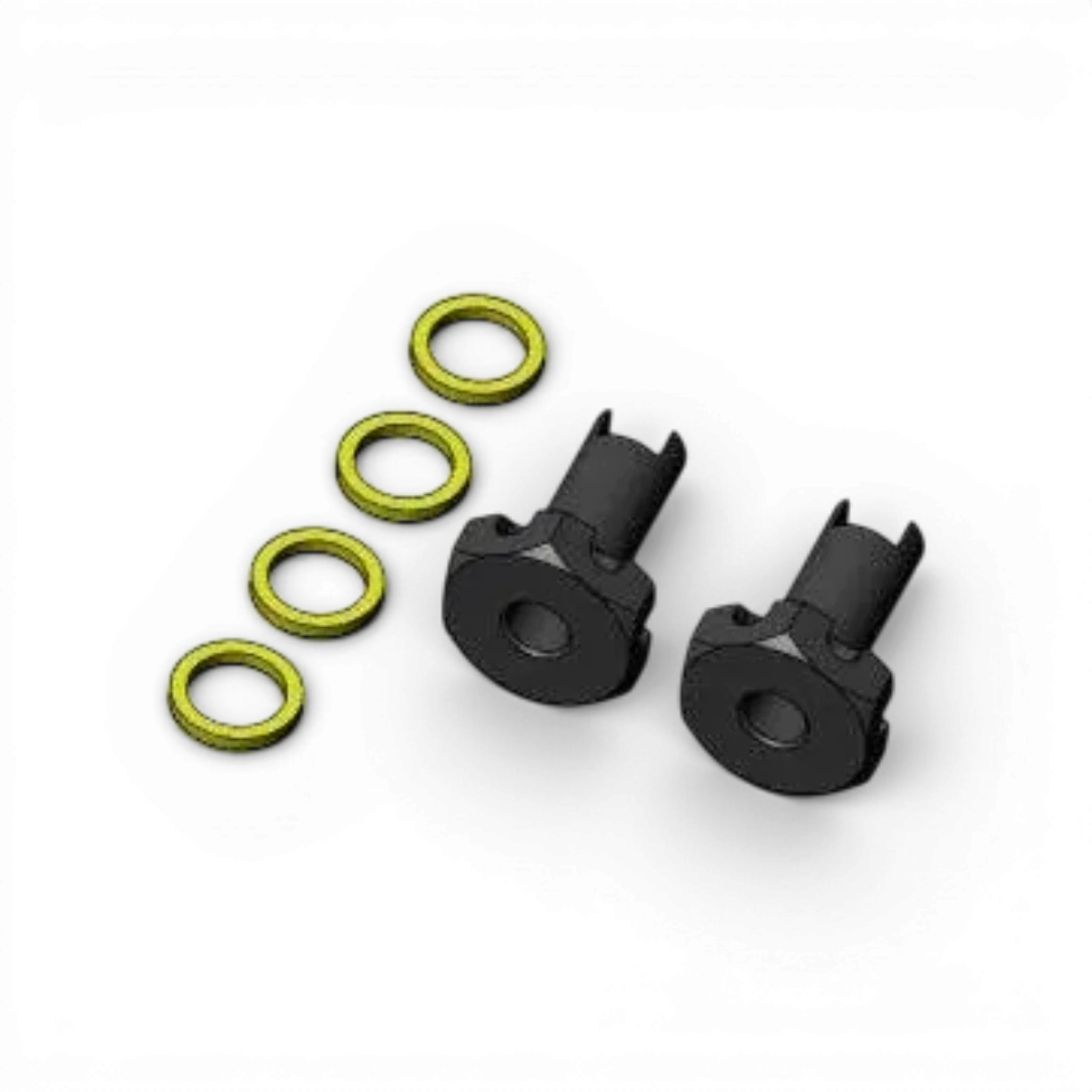Hexagones Axes avant +2mm D5 - 3Racing - DriftParadiZ