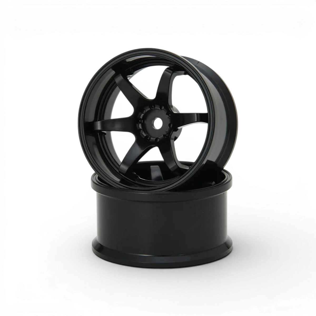 Jantes G-force Hayate N-6 Drift Noires avec traction élevée, offset +6, roues pour voiture de drift, vue de face.