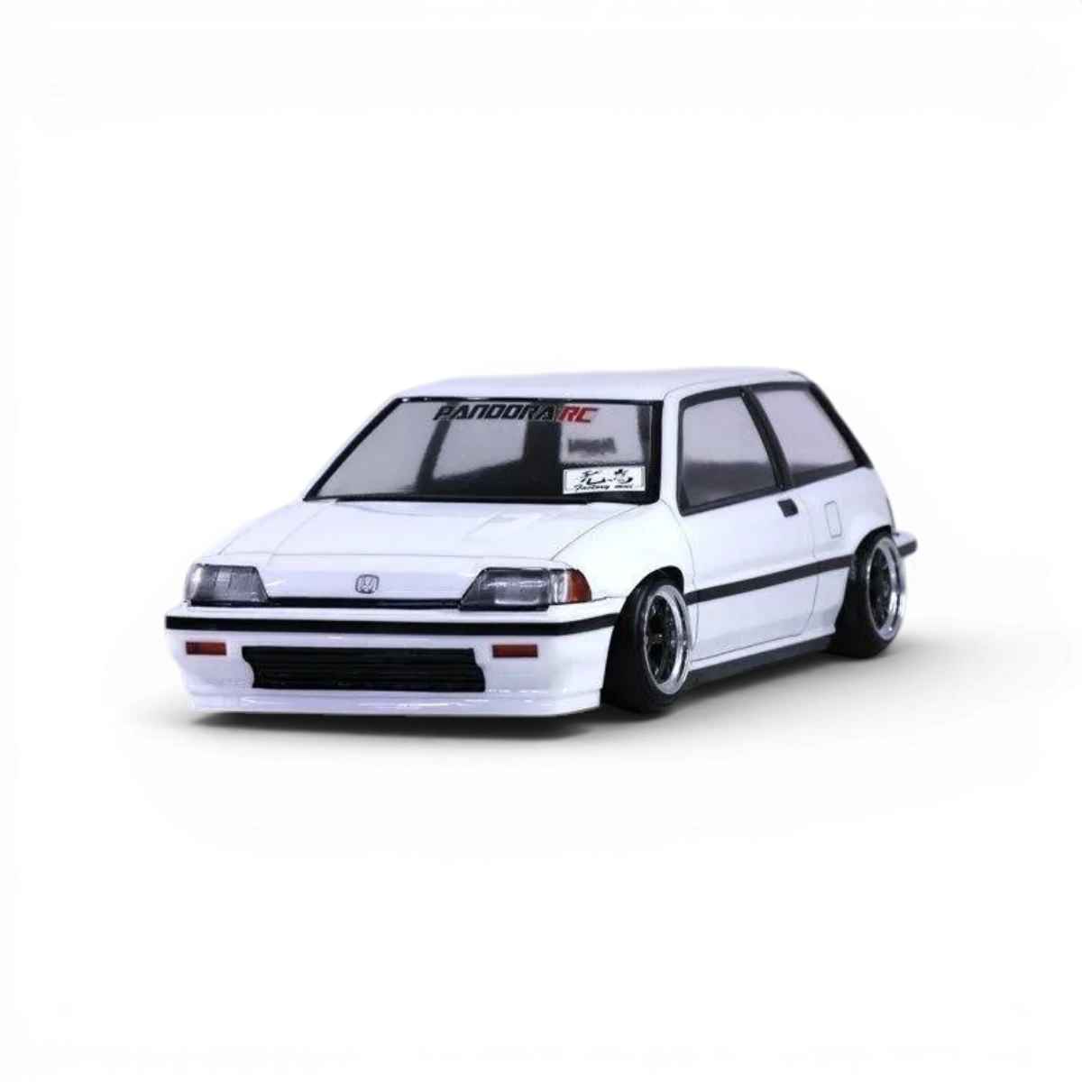 Voiture Honda Civic Si Wonder Civic de Pandora RC, carrosserie détaillée et réaliste, vue de face sur un fond blanc.
