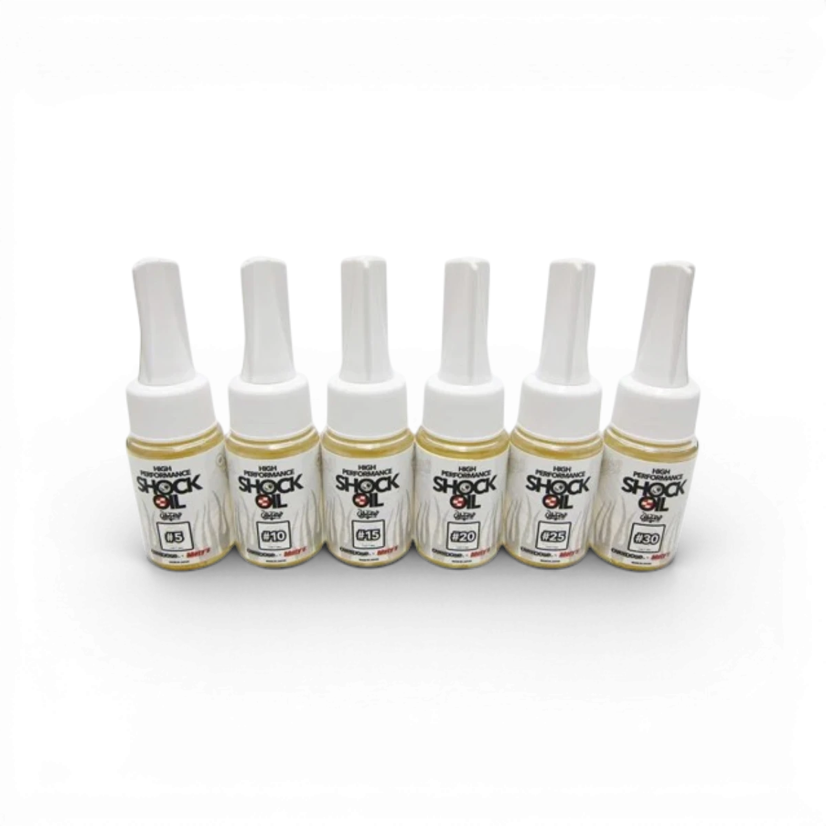 Huile d’amortisseur Overdose x Moty’s Performance Drift RC, 30ml, pour pièces détachées de voiture RC.