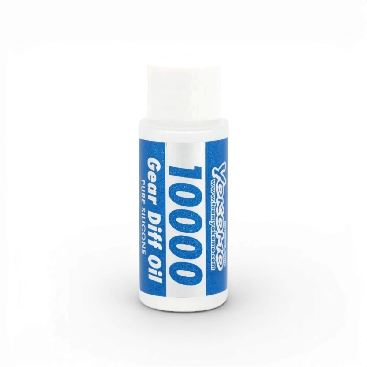 Huile différentielle Team Yokomo 10000 pour voiture RC, liquide de transmission, image montrant le flacon d'huile.