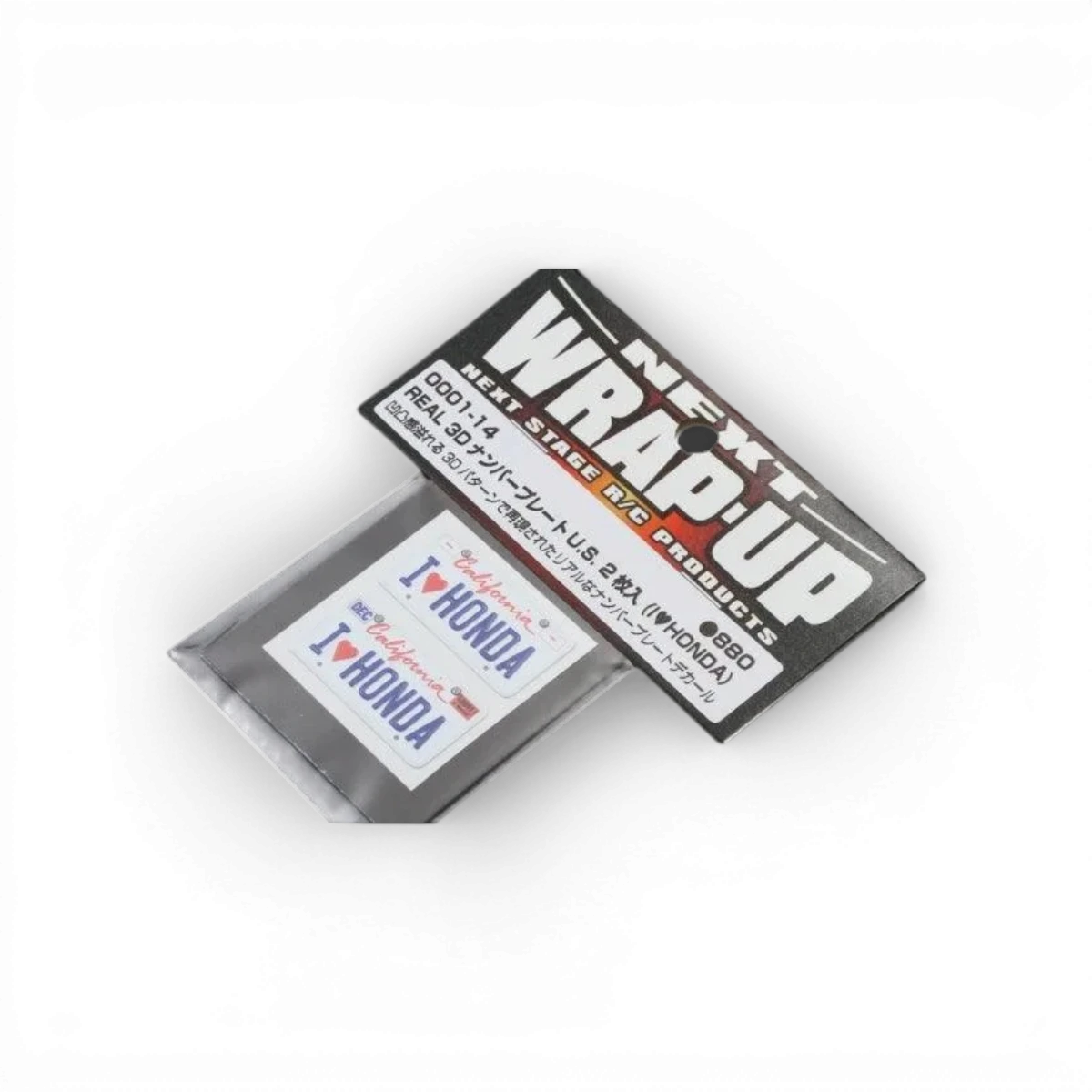 " I♥HONDA " Plaque immatriculation autocollante - Wrap-UP Next - DriftParadiZ
