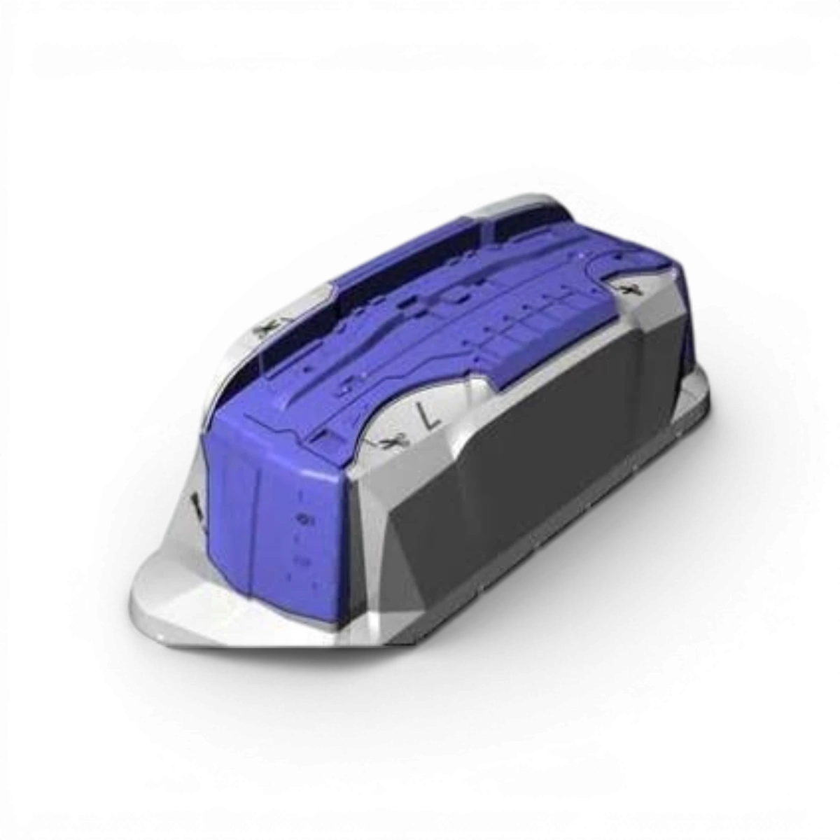 Bumper avant sans pare-chocs pour voiture S15, carrosserie Addiction RC Design, en plastique noir avec détails.