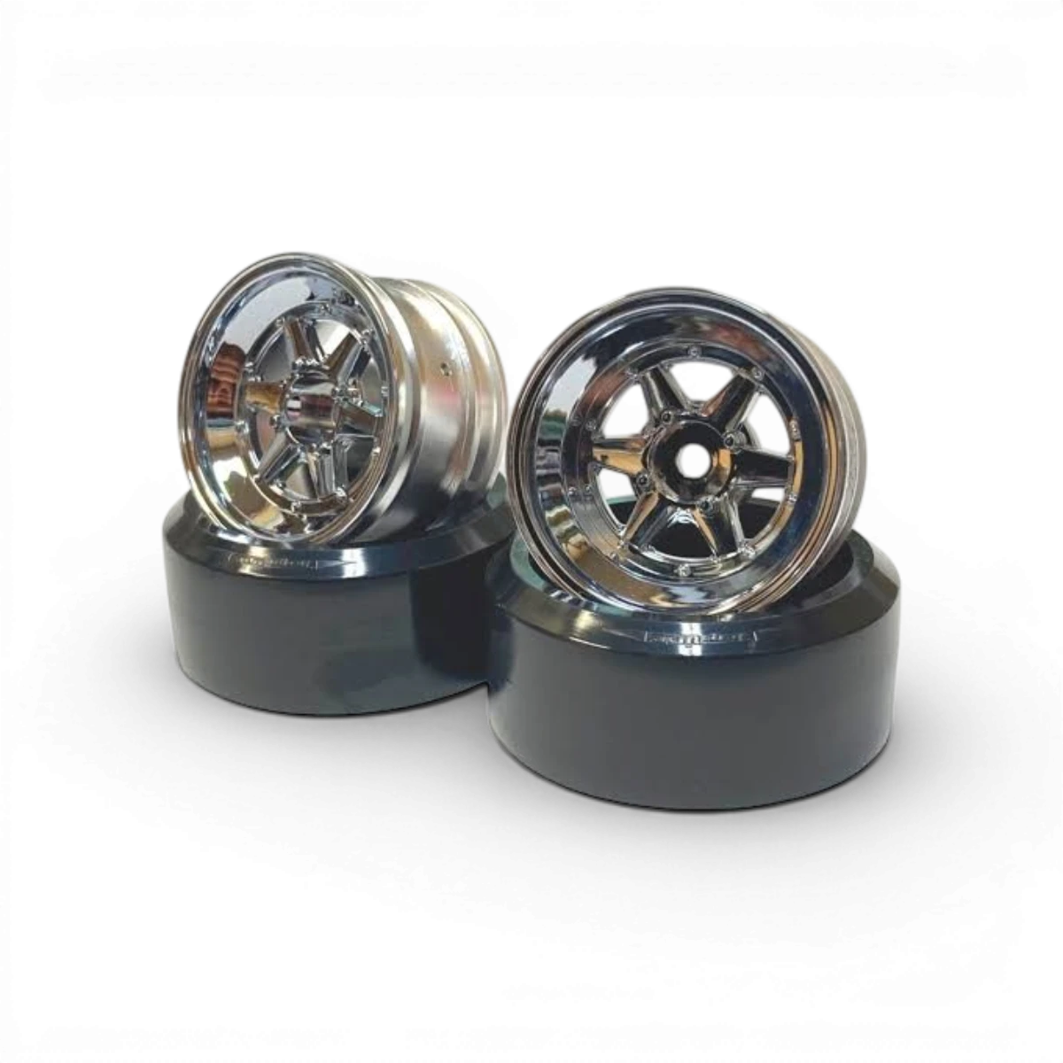 Roues de voiture Topline MINI Long Champ XR-4 Offset6 en chrome, vue en gros plan sur l'image 42.webp.