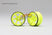 Jantes 6 branches HIGH TRACTION OFFSET 6 jaune fluo - YOKOMO