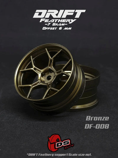 Drift Feathery fälgar (2 st) - brons - +6mm - DS Racing - DF-008