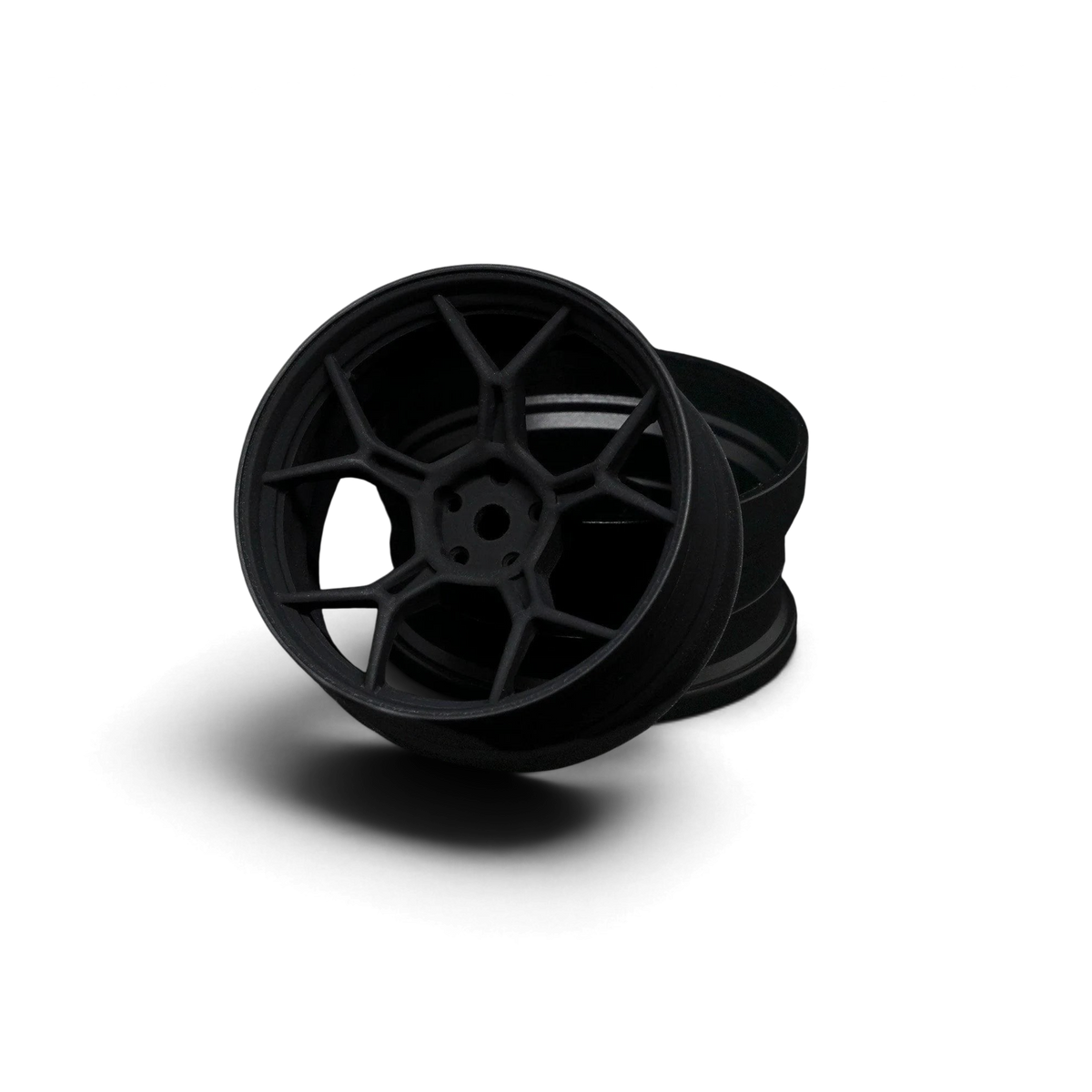 Jantes de drift Feathery noires mates pour voiture RC, lot de 2, avec précision +6mm, marque DS Racing.