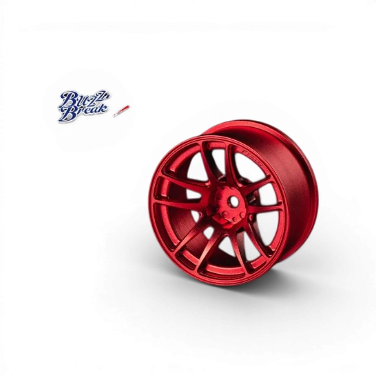 Jantes en aluminium VALINO N820S 26mm anodisées rouges, roues BuzzBreak avec offset +7, visibles de face sur fond neutre.