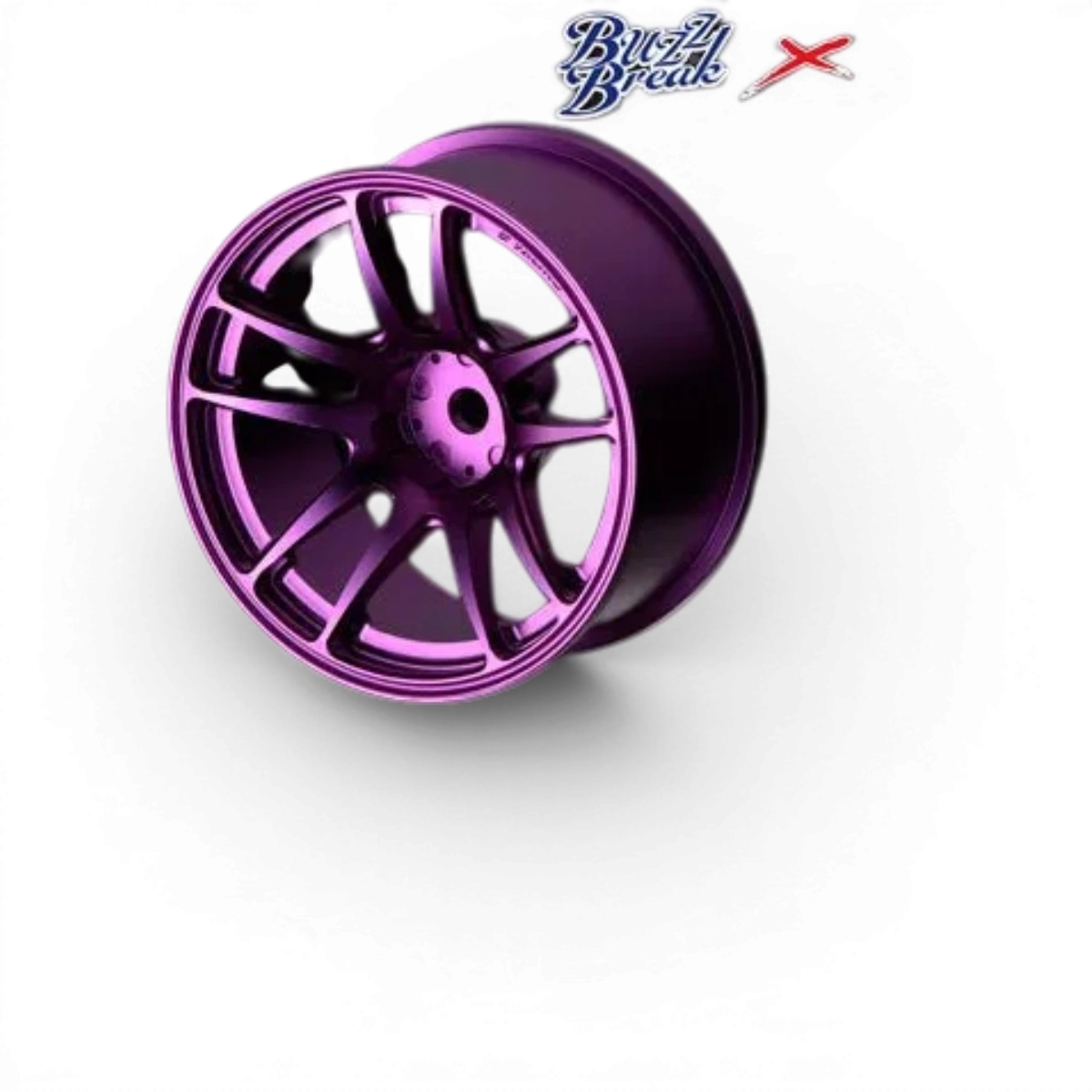 Jantes en aluminium Valino N820S 26mm anodisées avec viollettes, offset +7, pour roues, marque BuzzBreak, vue de face.