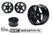 Jantes R1 déport +6mm - Noires - SRC Sideways RC - SRC-R1-BK