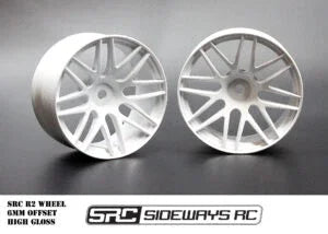 Jantes R2 déport +6mm - Blanc - SRC Sideways RC - SRC-R2-WT