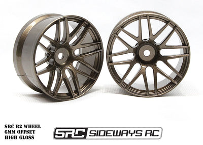 Jantes R2 déport +6mm - Bronze- SRC Sideways RC - SRC-R2-BZ