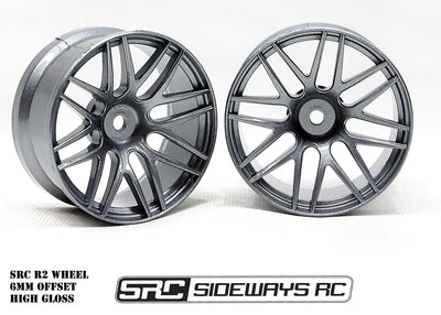 Jantes R2 déport +6mm - Gun metal - SRC Sideways RC - SRC-R2-GNM