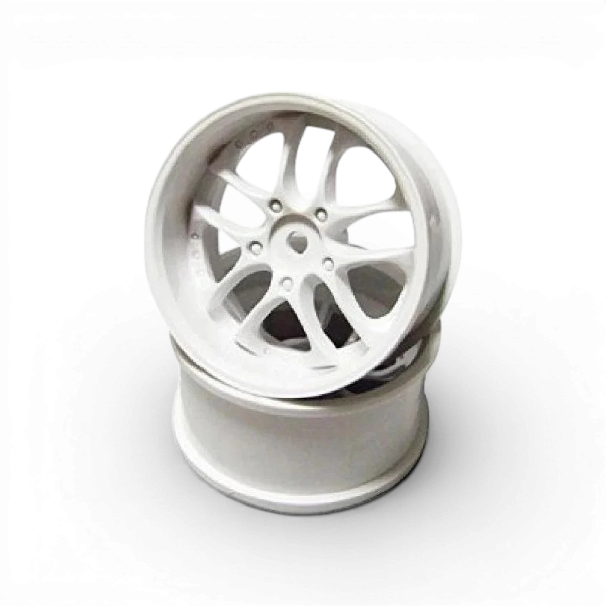Roues SSR AGLE blanches de marque Topline avec décalage +3, vues de face montrant le design élégant et la finition lumineuse