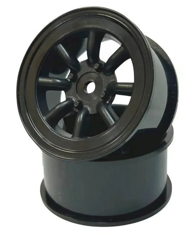 Black Watanabe fälgar offset+2 - TOPLINE - Wat-020BK