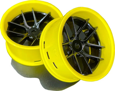 Jaune brillant Cercle + Jasmine Centre disque Noir brillant (2 pièces) - Tetsujin - TT-8222