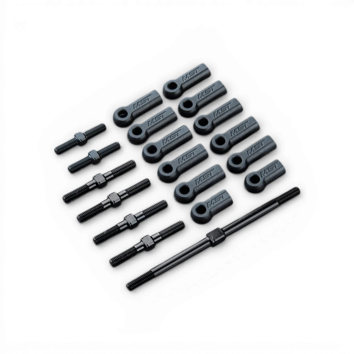 Jeu complet de biellettes réglables en aluminium pour RMX 4, pièces détachées de la marque Max Speed Technology.