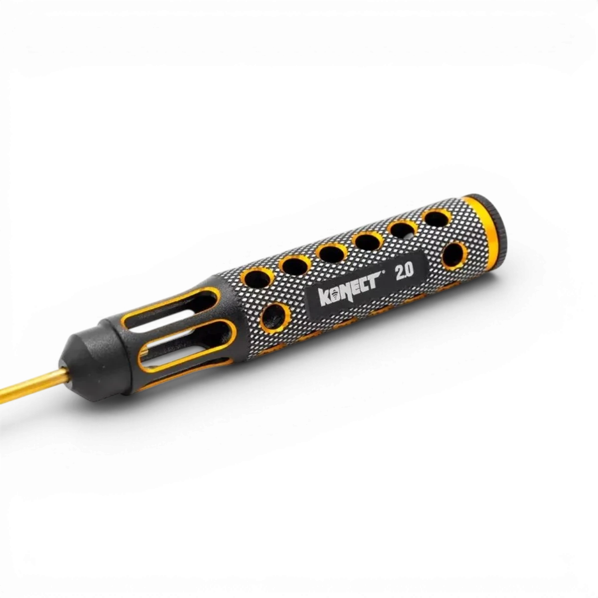 Kit d'outils deluxe édition limitée Konect avec embouts traités en niture de titane, accessoires robustes et modernes.