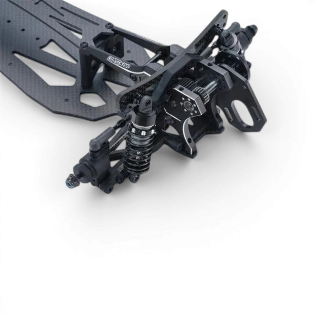 Kit de montage arrière de type 2 en aluminium pour pièces détachées Overdose, montre le kit complet avec composants métalliques.