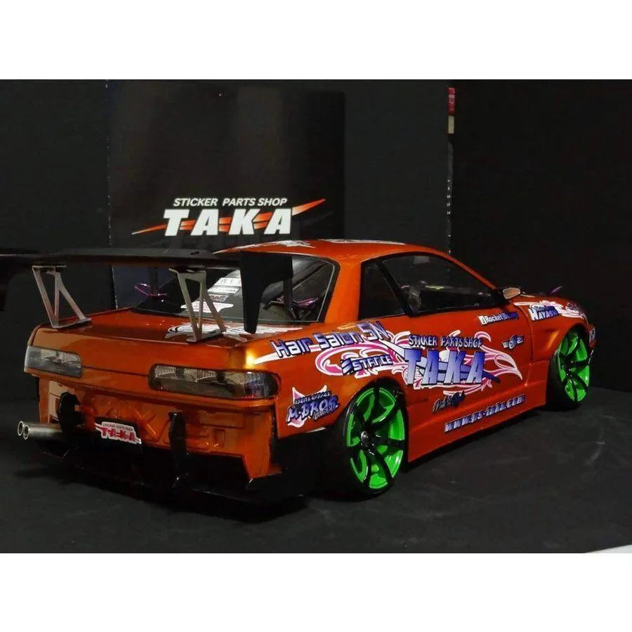 Kit de décoration D1 Street Legal Nagai de PS-Taka, personnalisé pour moto, avec motifs graphiques et détails colorés.