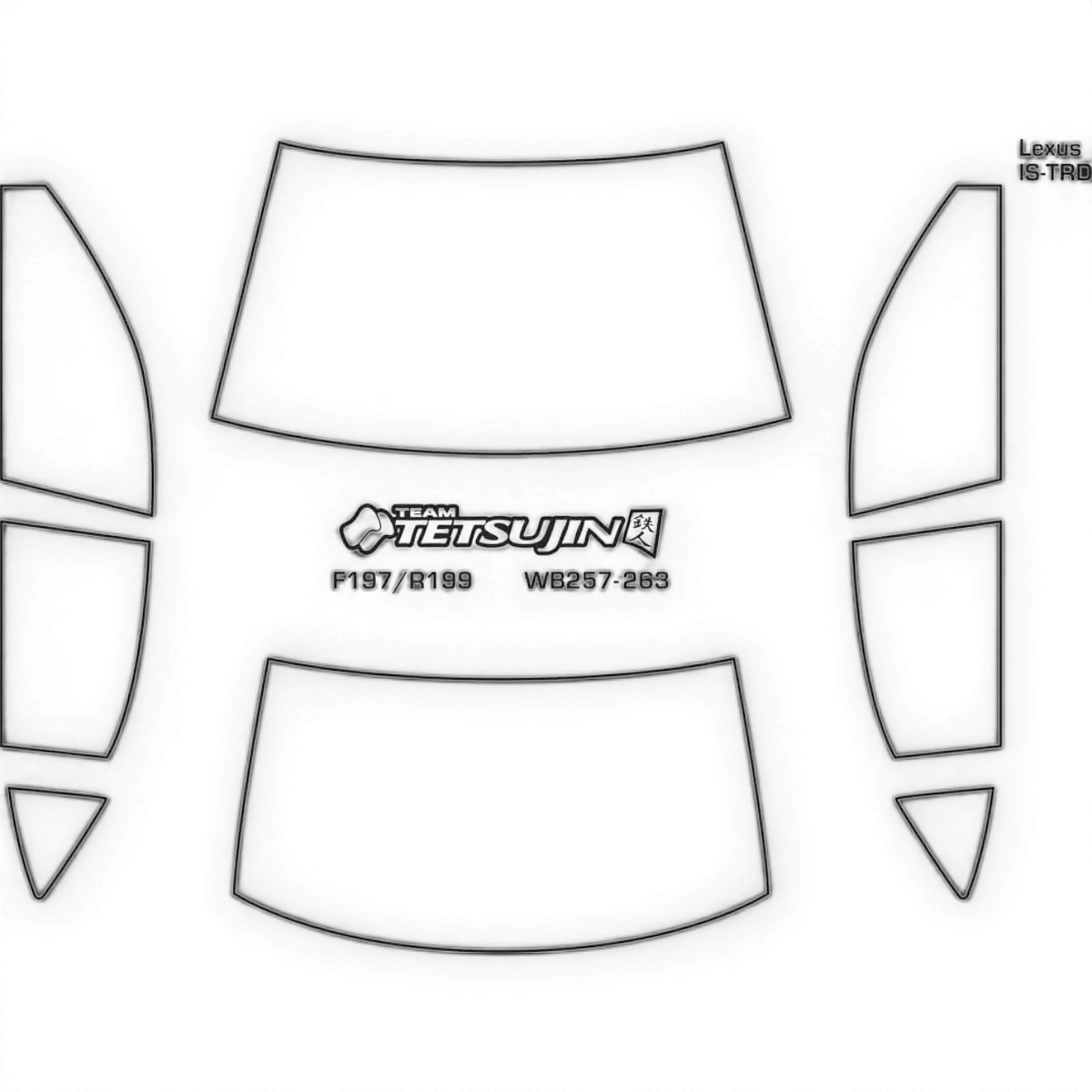 Carrosserie Lexus IS F Sport TRD version par Tetsujin, finition sportive avec détails précis et design élégant.