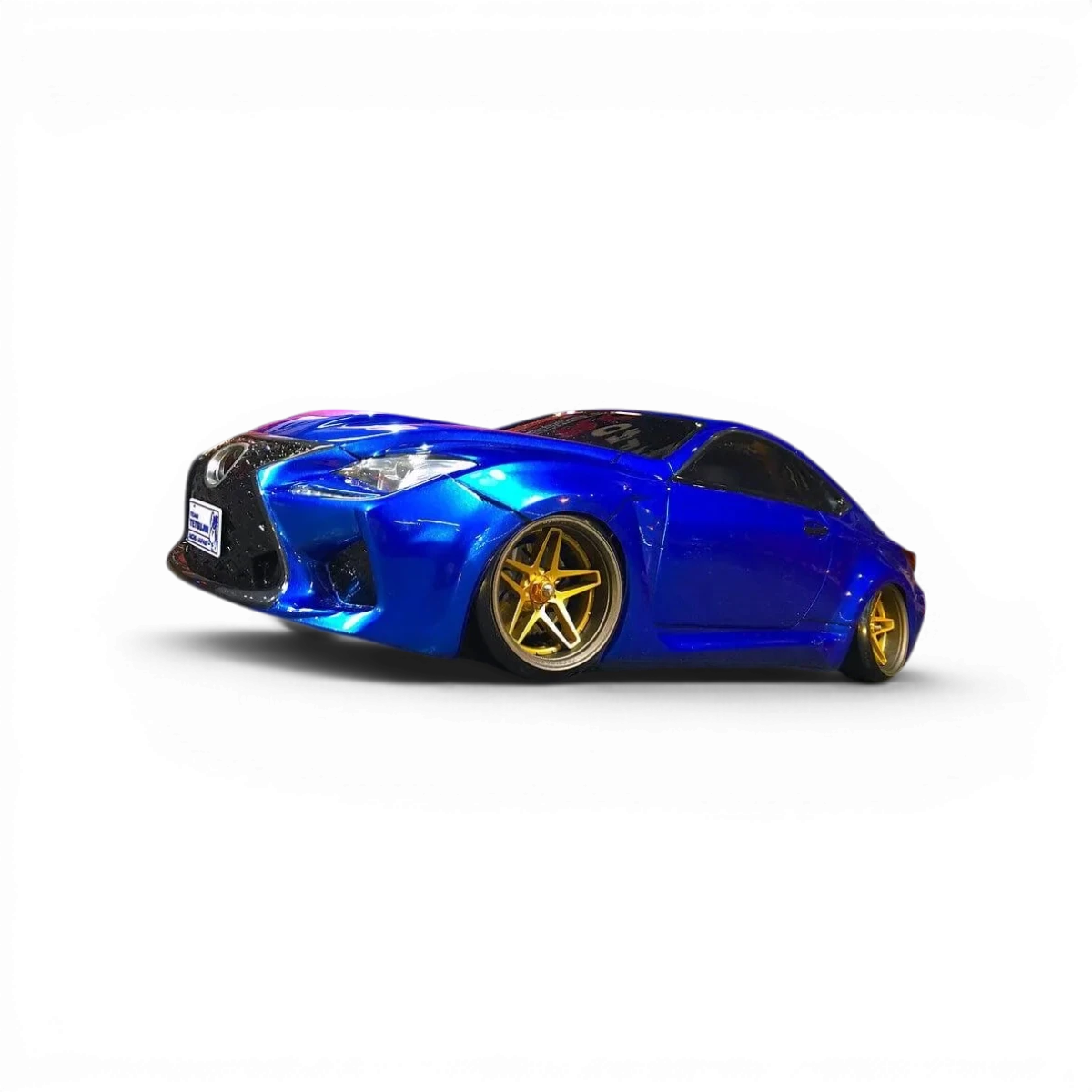 Carrosserie Tetsujin pour Lexus RC F, vue détaillée de la carrosserie en plastique pour modèle réduit ou voiture miniature.