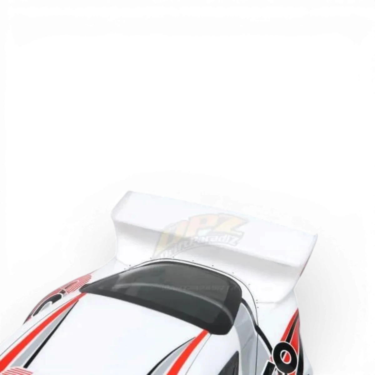 Seau de lumières et aileron pour Toyota Supra A90, pièce de customisation de Team Yokomo, visible en détail sur la voiture.