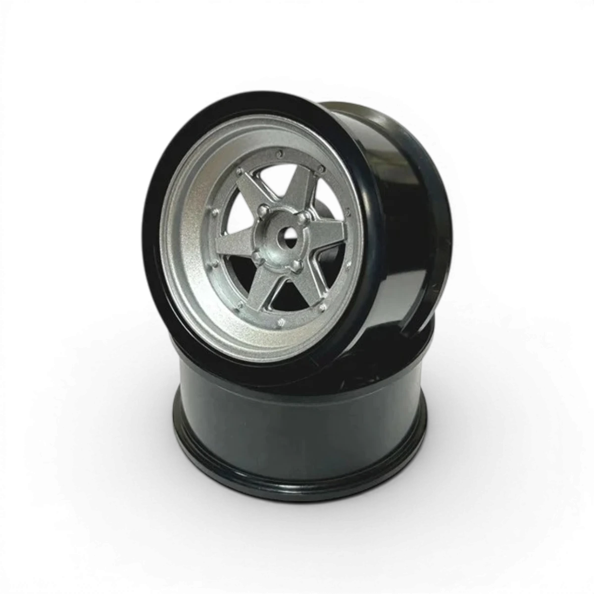 Longchamp - FIFTEEN Series – Jantes Drift 15” Petit Diamètre - offset +8 - argentées - Rc Art - DriftParadiZ