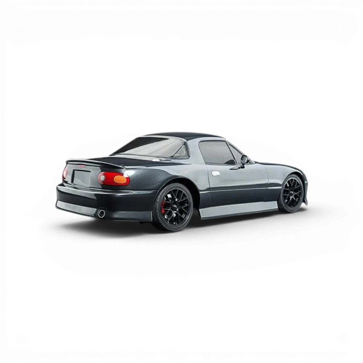 Carrosserie Mazda MX-5 Max Speed Technology avec détails de design, vue de côté sur fond blanc.