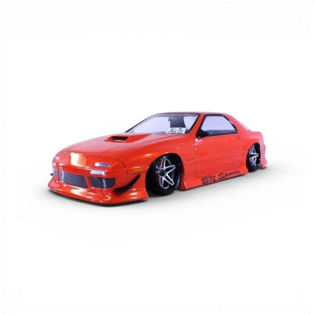 Carrosserie Mazda RX-7 FC3S BN Sports pour voiture radio Pandora RC, détail de la carrosserie en plastique.