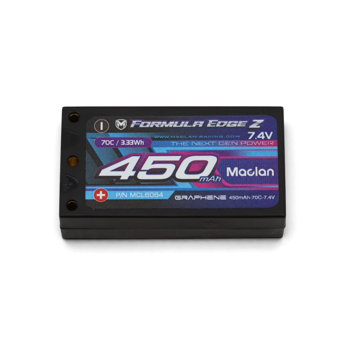 Batterie LiPo Maclan Formula Edge Z Graphene 2S 450mAh 70C pour modèle réduit