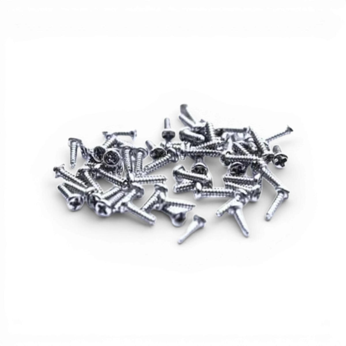 Jeu de 50 micro vis M1.2x3mm pour personnalisation, marque Src Sideways RC, visible sur une surface de modélisme RC.