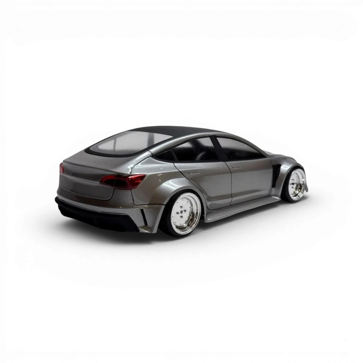 Voiture de carrosserie Model 3 Aplastics RC, design driftparadiz, vue de face sur fond blanc.