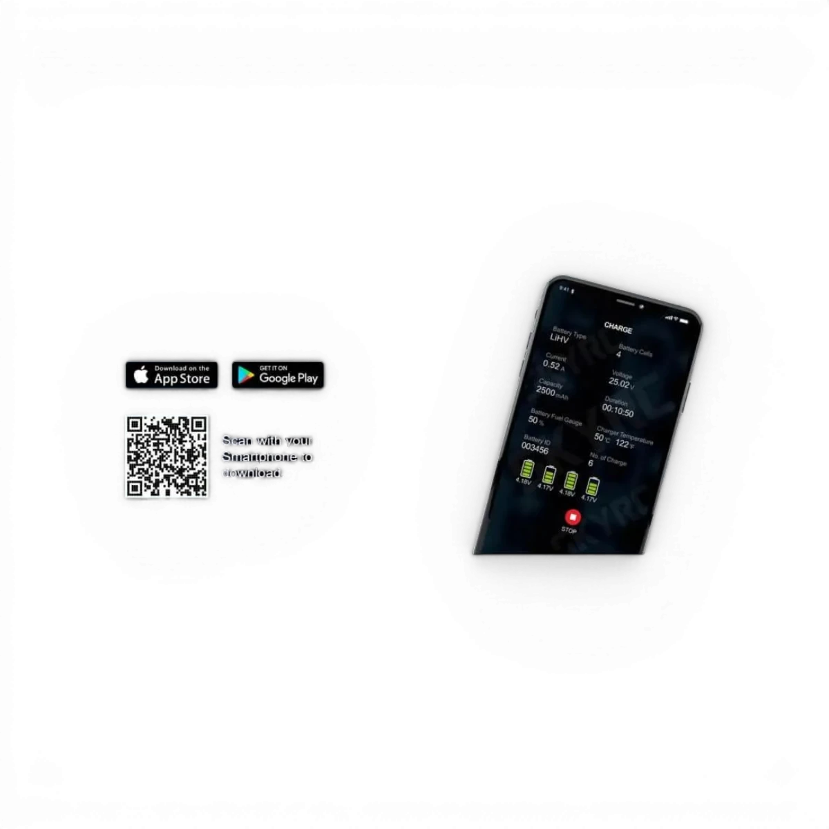 Module dongle Bluetooth SkyRc pour électronique, connecté à un appareil, avec composants visibles sur fond neutre.