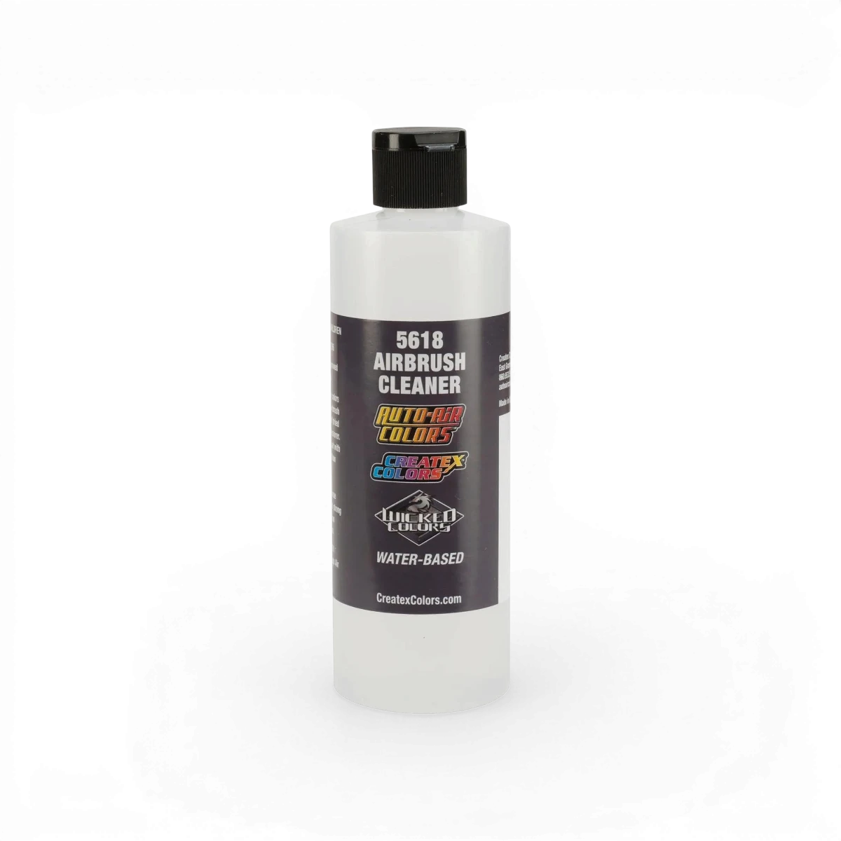Nettoyant aérographe Createx Colors 5618 pour nettoyage efficace des pinceaux et équipements de peinture aérographique.