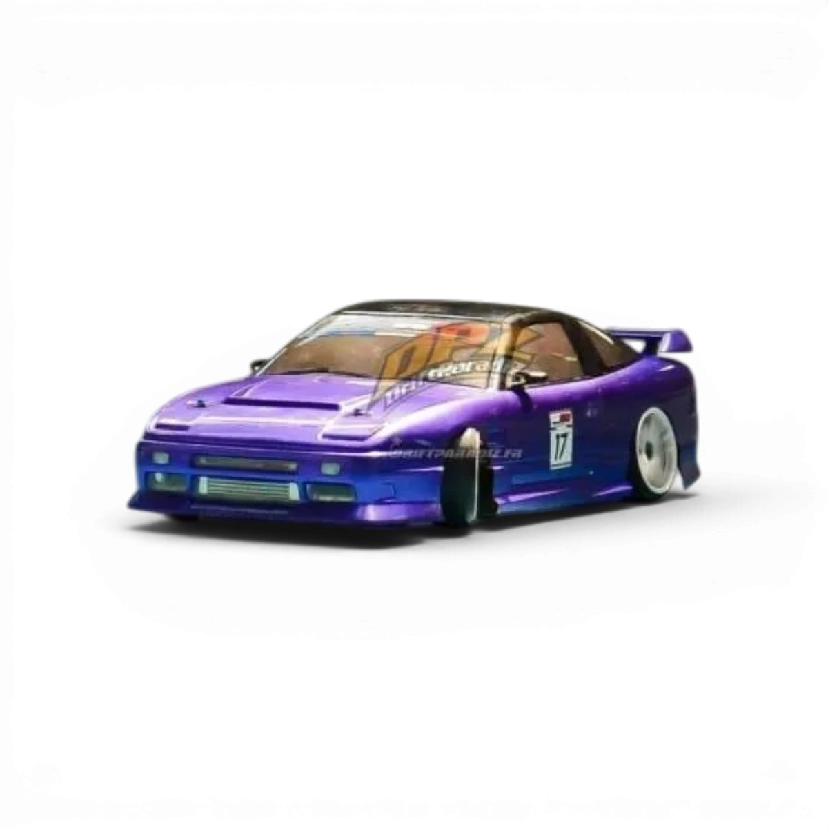 Carrosserie Nissan 180SX Street Ver. de Team Yokomo, détail précis en plastique pour modèle réduit de voiture.