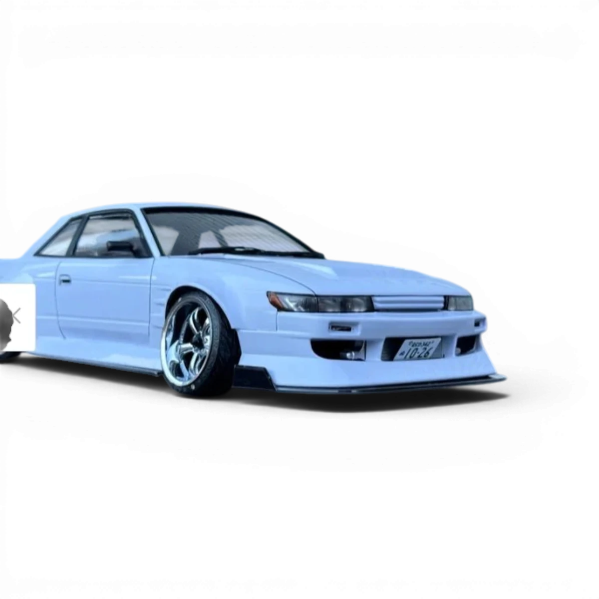 Carrosserie pour Nissan 240SX Silvia S13 Naoki Nakamura 2024 Street version 1/10, par Addiction RC Design, vue de face.