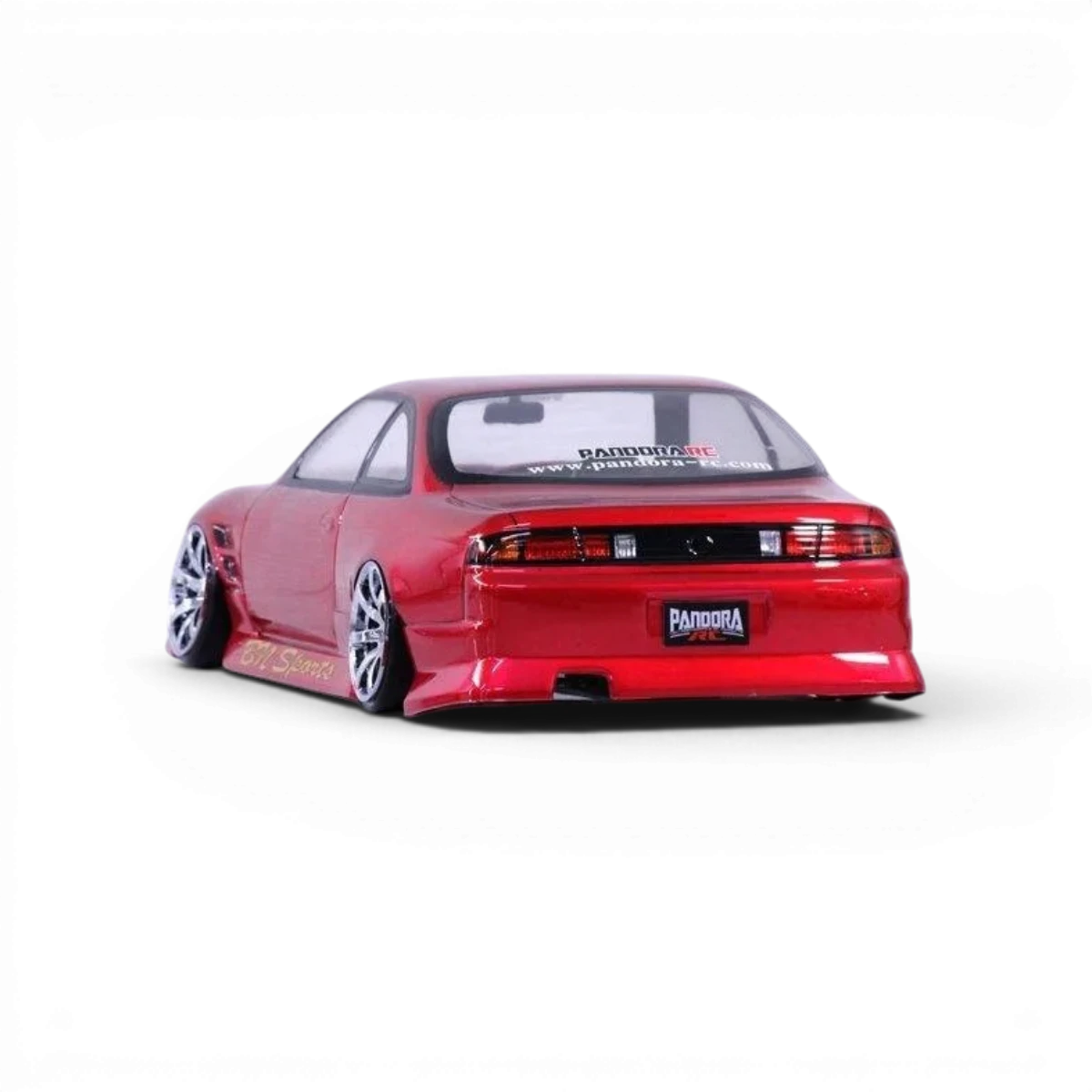 Carrosserie Nissan Silvia S14 tardive de BN SPORTS, marque Pandora RC, vue de face avec détails de la carrosserie.