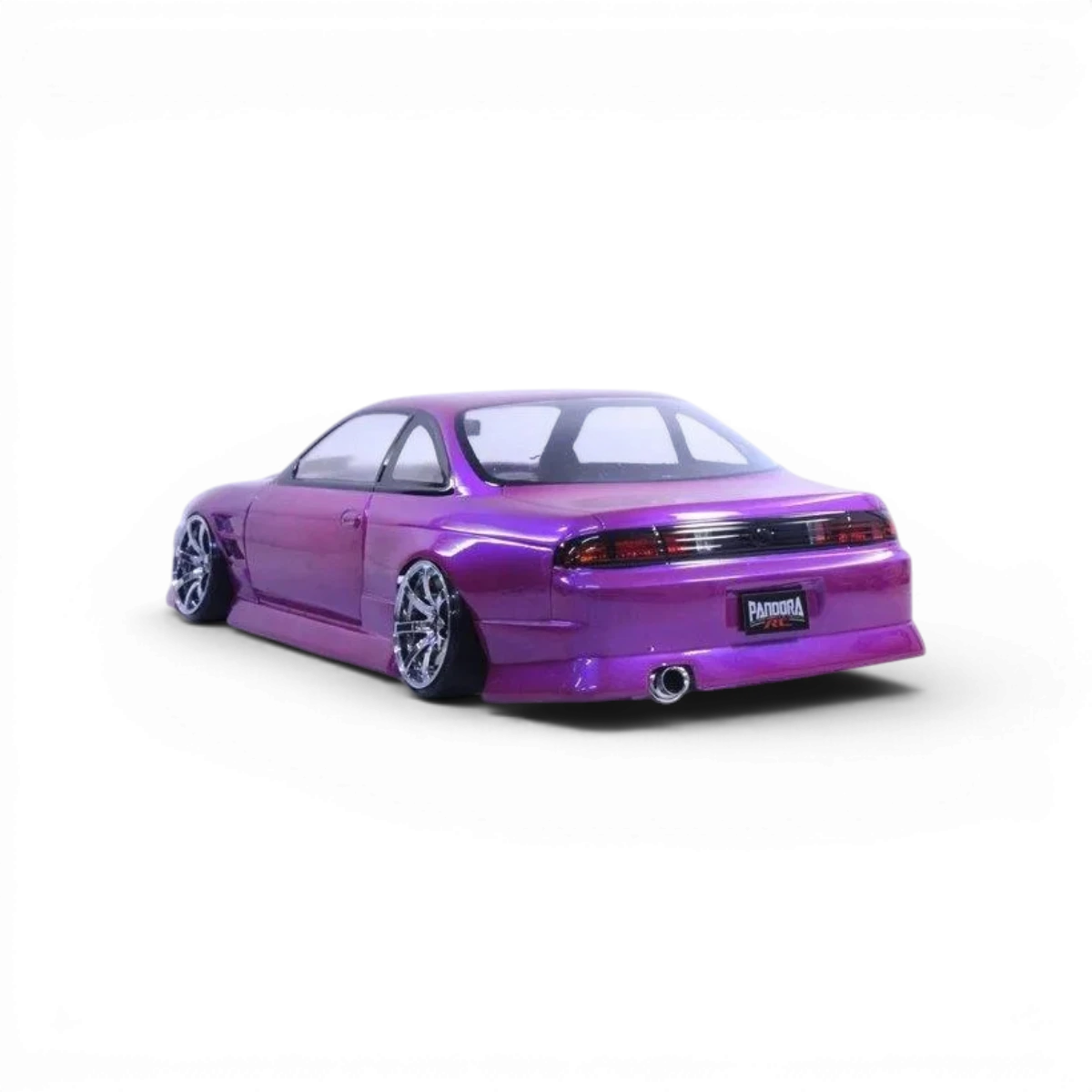 Carrosserie Nissan Silvia S14 tardive BN SPORTS de Pandora RC, vue détaillée en plastique pour modèle réduit.