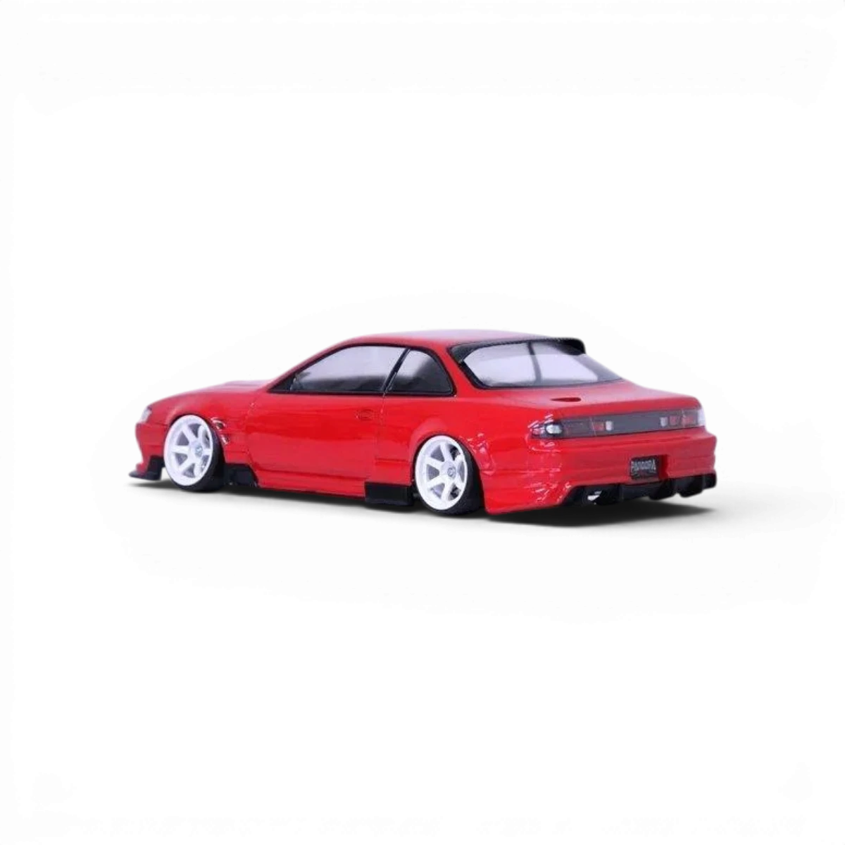 Modèle de carrosserie Nissan Silvia S14 tardive de Pandora RC, fabriquée par ORIGIN Labo, vue de face sur fond blanc.