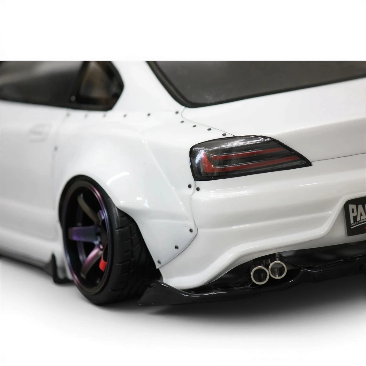 Modèle de carrosserie Nissan Silvia S15 BLS BN-Sports de Pandora RC, vue détaillée de la carrosserie pour voiture radiocommandée.