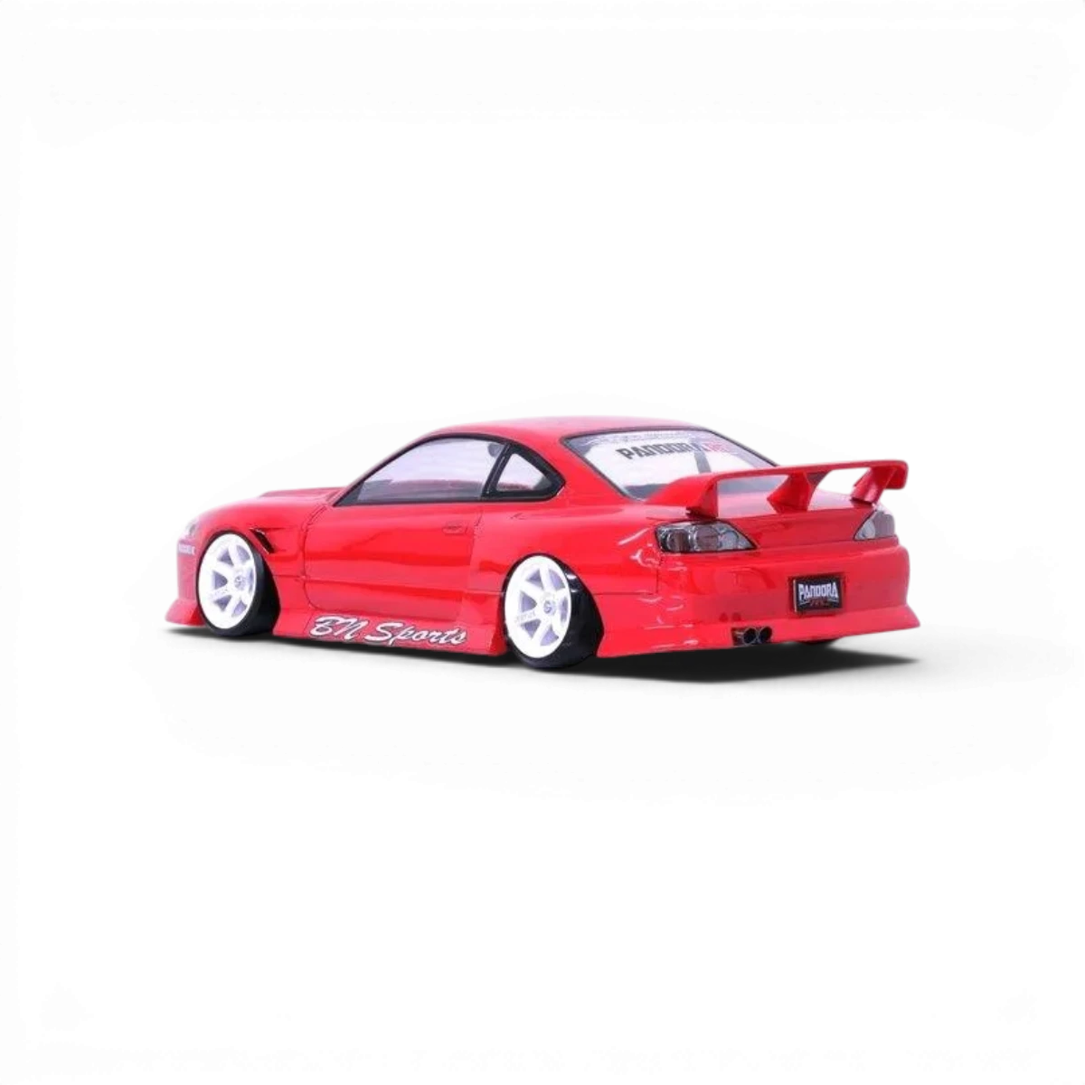 Carrosserie Nissan Silvia S15 BN Sports de Pandora RC, modèle réduit pour voiture télécommandée, vue de face avec détails colorés