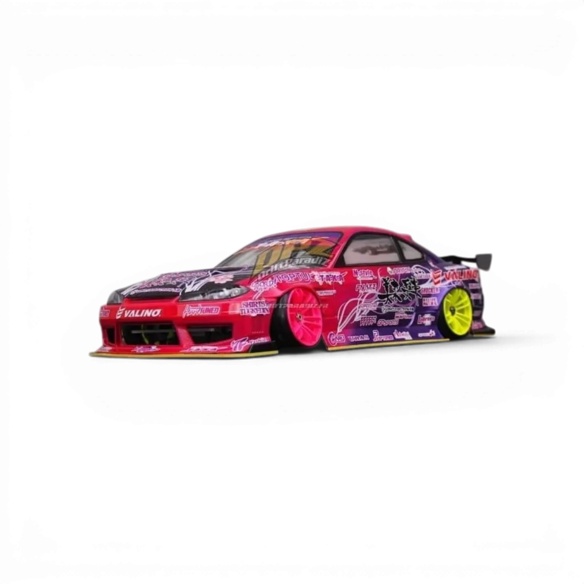 Carrosserie Nissan Silvia S15 Limited Miki Takagi pour voiture RC, marque Addiction RC Design, détails réalistes et finition de haute qualité.