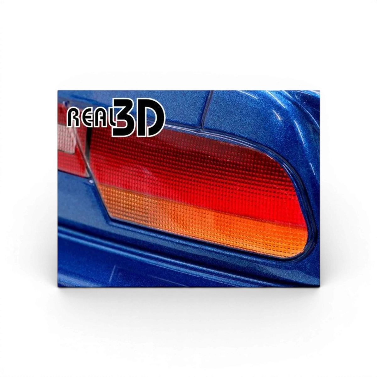 Autocollant de lentilles phares 3D Orange de Wrap-UP Next, 130x75mm, petit carré, pour personnaliser votre véhicule.