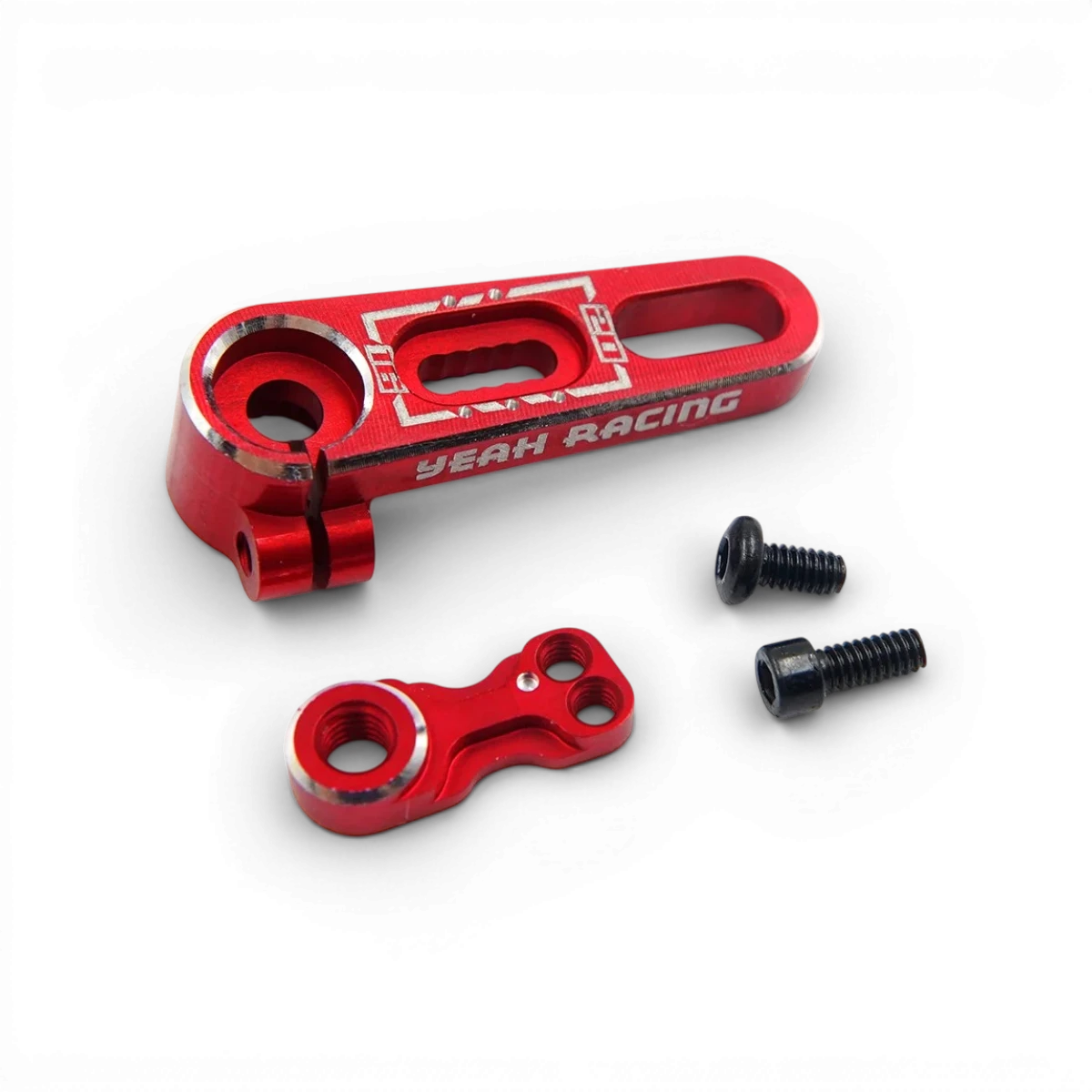Palonnier en aluminium réglable 25T pour servo, marque Yeah Racing, avec bras de direction solide et précis.