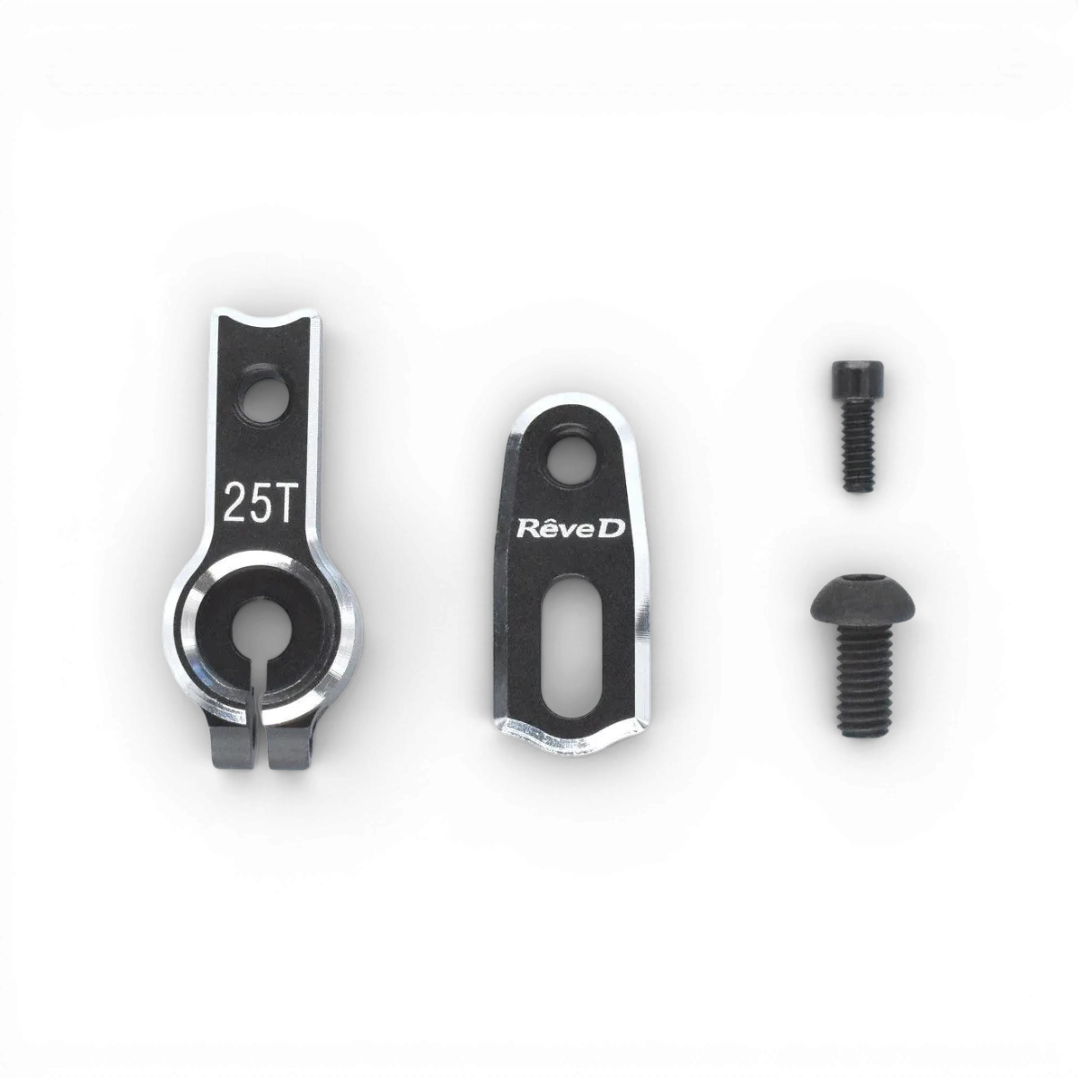 Palonnier réglable 25T chanfreiné de la marque Team Reve D, composant électronique robuste et précis.