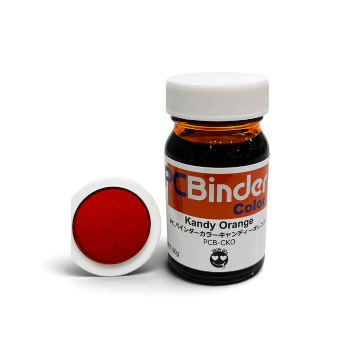 Binder PCBinder peinture tout-en-un Orange Kandy de Show UP, conçu pour organiser et protéger des documents et fournitures.