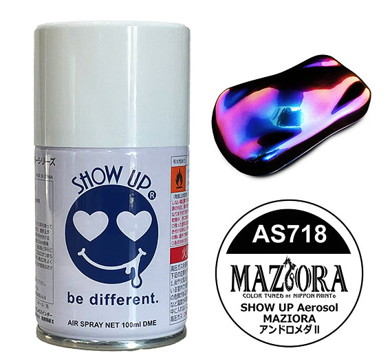 Peinture aérosol de 100ml Maziora Andromeda II de Show UP, finition polarisée avec effet coloré brillant.