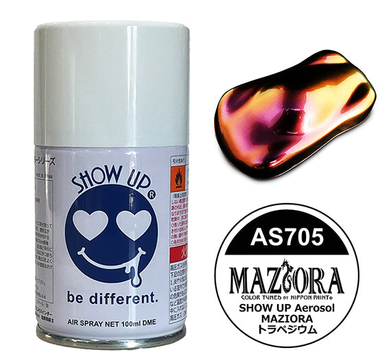 Aérosol de peinture Maziora Trapezium 100ml de Show UP avec effet polarisé et finition colorée brillante.